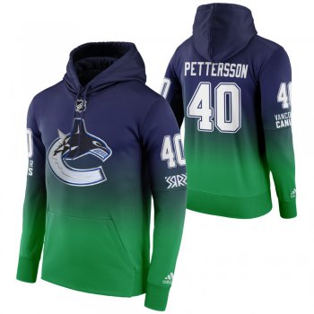 Vancouver Canucks #40 Elias Pettersson Adidas Reverse Retro Pullover Hoodie Green