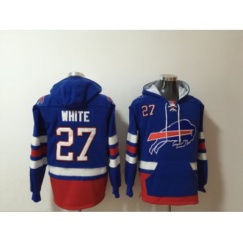Men's Buffalo Bills #27 Tre'Davious White NEW Blue Pocket Stitched NFL Pullover Hoodie