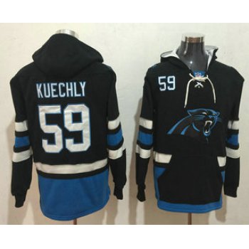 Men's Carolina Panthers #59 Luke Kuechly NEW Black Pocket Stitched NFL Pullover Hoodie
