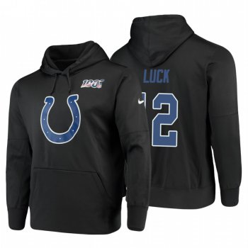 Indianapolis Colts #12 Andrew Luck Nike NFL 100 Primary Logo Circuit Name & Number Pullover Hoodie Anthracite