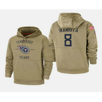 Men's Tennessee Titans #8 Marcus Mariota 2019 Salute to Service Sideline Therma Hoodie