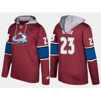 Adidas Colorado Avalanche 23 Milan Hejduk Retired Burgundy Name And Number Hoodie