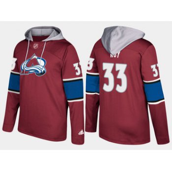 Adidas Colorado Avalanche 33 Patrick Roy Retired Burgundy Name And Number Hoodie
