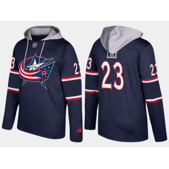 Adidas Columbus Blue Jackets 23 Ian Cole Name And Number Navy Hoodie