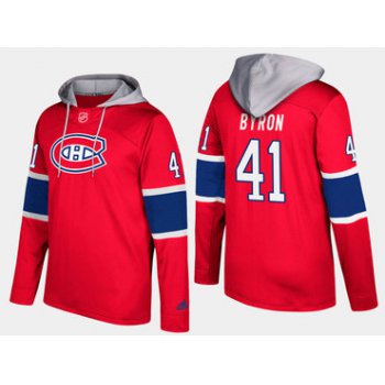 Adidas Montreal Canadiens 41 Paul Byron Name And Number Red Hoodie