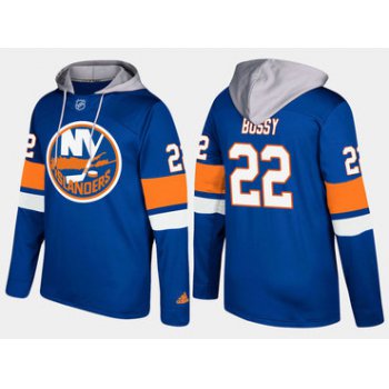 Adidas New York Islanders 22 Mike Bossy Retired Blue Name And Number Hoodie