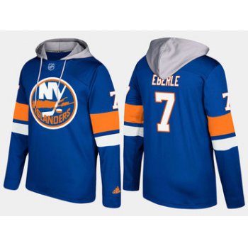 Adidas New York Islanders 7 Jordan Eberle Name And Number Blue Hoodie