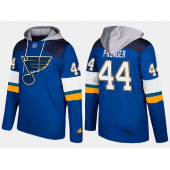 Adidas St. Louis Blues 44 Chris Pronger Retired Blue Name And Number Hoodie
