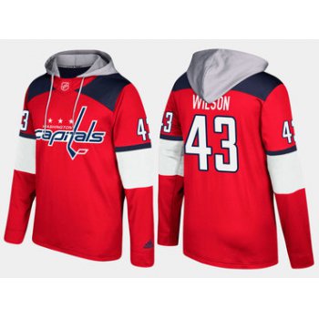Adidas Washington Capitals 43 Tom Wilson Name And Number Red Hoodie