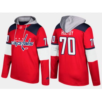 Adidas Washington Capitals 70 Braden Holtby Name And Number Red Hoodie