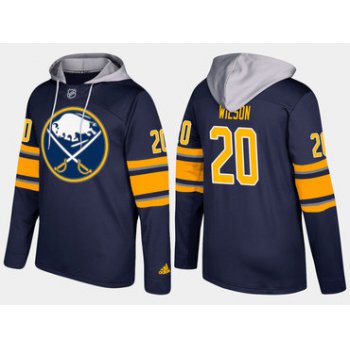 Adidas Buffalo Sabres 20 Scott Wilson Name And Number Blue Hoodie
