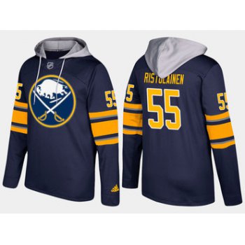 Adidas Buffalo Sabres 55 Rasmus Ristolainen Name And Number Blue Hoodie