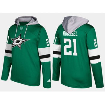 Adidas Dallas Stars 21 Antoine Roussel Name And Number Green Hoodie