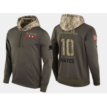 Nike New Jersey Devils 10 Jimmy Hayes Olive Salute To Service Pullover Hoodie