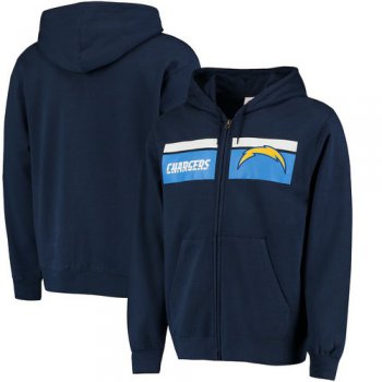 Los Angeles Chargers Majestic Touchback Full-Zip Hoodie - Navy