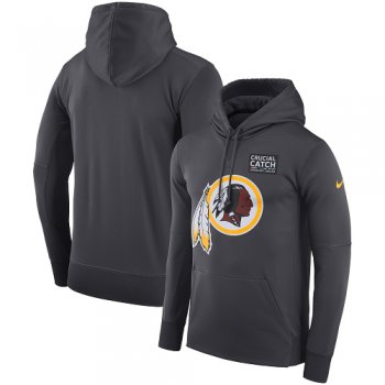 Men's Washington Redskins Nike Anthracite Crucial Catch Performance Pullover Hoodie