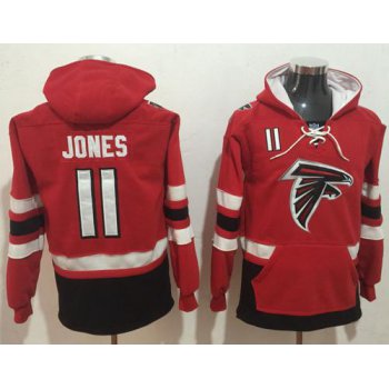 Nike Atlanta Falcons #11 Julio Jones Red Black Name & Number Pullover NFL Hoodie