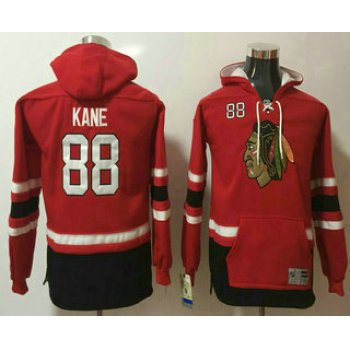 Youth Chicago Blackhawks #88 Patrick Kane NEW Red Stitched NHL Old Tim Hockey Hoodie