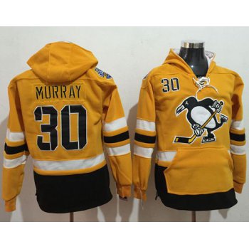 Penguins #30 Matt Murray Gold Sawyer Hooded Sweatshirt 2017 Stadium Series Stitched NHL Jersey