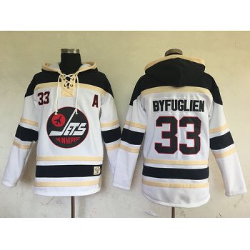 Men's Winnipeg Jets #33 Dustin Byfuglien White 2017 Winter Classic Stitched NHL Old Time Hockey Hoodie