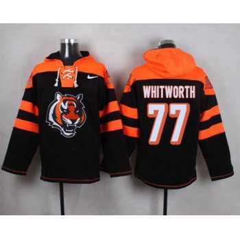 Nike Bengals #77 Andrew Whitworth Black Player Pullover NFL Hoodie