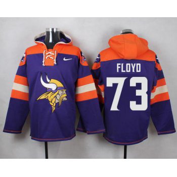 Nike Vikings #73 Sharrif Floyd Purple Player Pullover NFL Hoodie