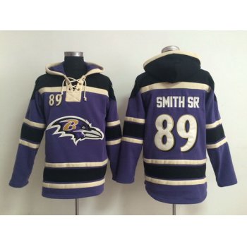 Baltimore Ravens #89 Steve Smith Sr 2014 Purple Hoodie
