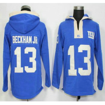 Men's New York Giants #13 Odell Beckham Jr Royal Blue Team Color 2015 NFL Hoodie