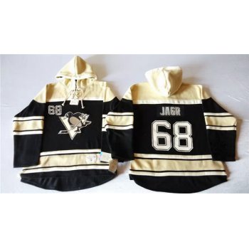 Old Time Hockey Pittsburgh Penguins #68 Jaromir Jagr Black Hoodie