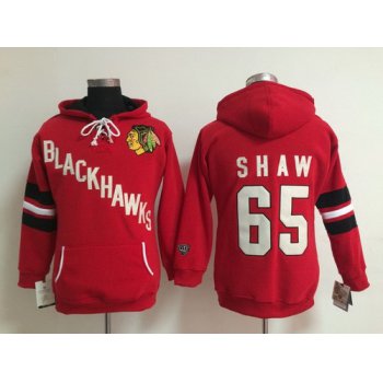 Old Time Hockey Chicago Blackhawks #65 Andrew Shaw Red Womens Hoodie
