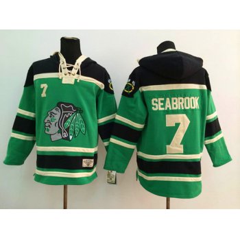 Old Time Hockey Chicago Blackhawks #7 Brent Seabrook Green Hoodie