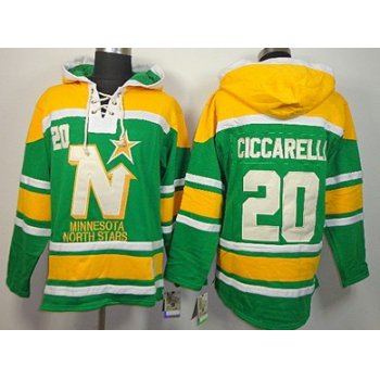 Old Time Hockey Dallas Stars #20 Dino Ciccarelli Green Hoodie