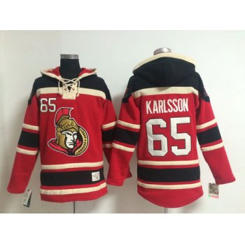 Old Time Hockey Ottawa Senators #65 Erik Karlsson Red Hoodie