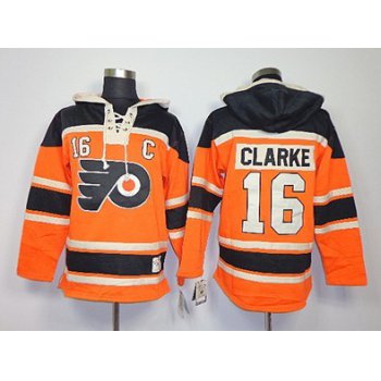 Old Time Hockey Philadelphia Flyers #16 Bobby Clarke 2012 Winter Classic Orange Hoodie