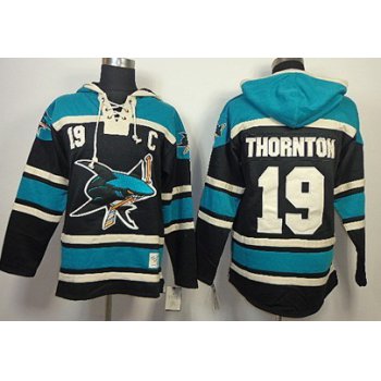 Old Time Hockey San Jose Sharks #19 Joe Thornton Black Hoodie