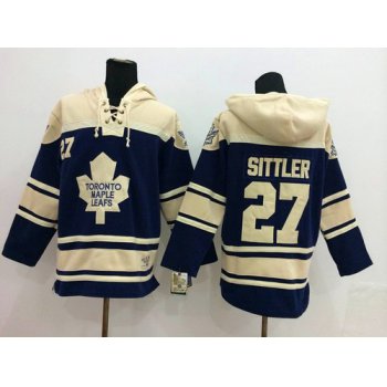 Old Time Hockey Toronto Maple Leafs #27 Darryl Sittler Navy Blue Hoodie