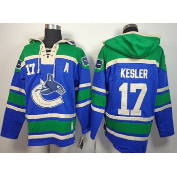 Old Time Hockey Vancouver Canucks #17 Ryan Kesler Blue Hoodie