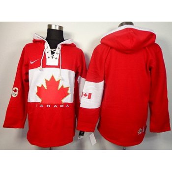 2014 Old Time Hockey Olympics Canada Blank Red Hoodie