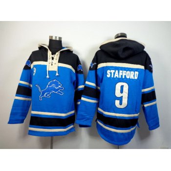 Detroit Lions #9 Matthew Stafford 2014 Light Blue Hoodie