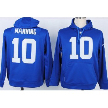 Nike New York Giants #10 Eli Manning Blue Hoodie