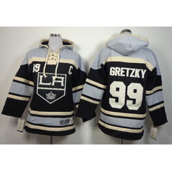 Old Time Hockey Los Angeles Kings #99 Wayne Gretzky Black Kids Hoodie