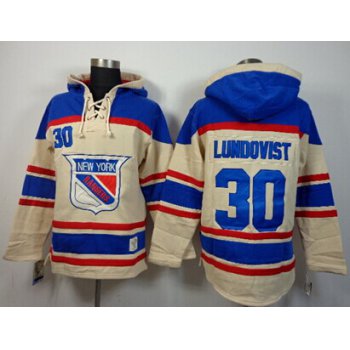Old Time Hockey New York Rangers #30 Henrik Lundqvist Cream Hoodie