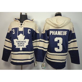 Old Time Hockey Toronto Maple Leafs #3 Dion Phaneuf Navy Blue Hoodie