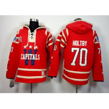Old Time Hockey Washington Capitals #70 Braden Holtby 2015 Winter Classic Red Hoodie