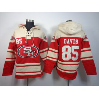 San Francisco 49ers #85 Vernon Davis 2014 Red Hoodie