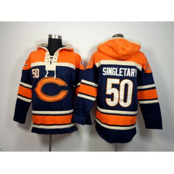Chicago Bears #50 Mike Singletary 2014 Blue Hoodie
