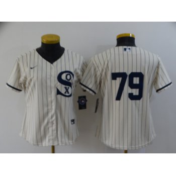 Women's Chicago White Sox #79 Jose Abreu 2021 Cream Field of Dreams Cool Base Stitched Nike Jersey