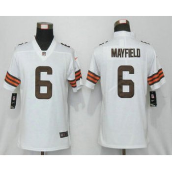 Women's Cleveland Browns #6 Baker Mayfield White 2020 NEW Vapor Untouchable Stitched NFL Nike Limited Jersey