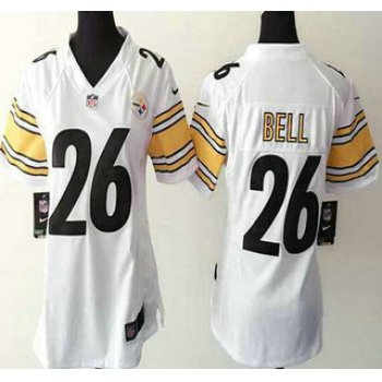 Women's Pittsburgh Steelers #26 LeVeon Bell Nike White Game Jersey