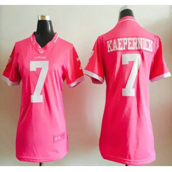 Women's San Francisco 49ers #7 Colin Kaepernick 2015 Pink Bubble Gum Jersey
